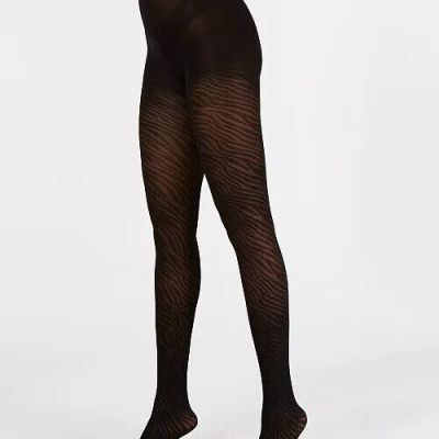 Designer International Concepts Women's Zebra Tights Black M/L